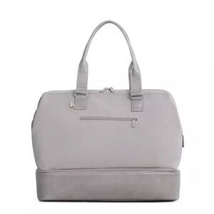 BEIS Light Gray Weekender Bag NEW